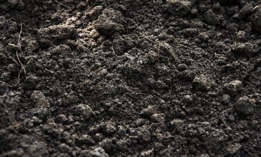 Yakın plan siyah toprak dokusu