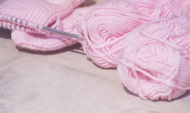 Arkaplan olarak pembe yün