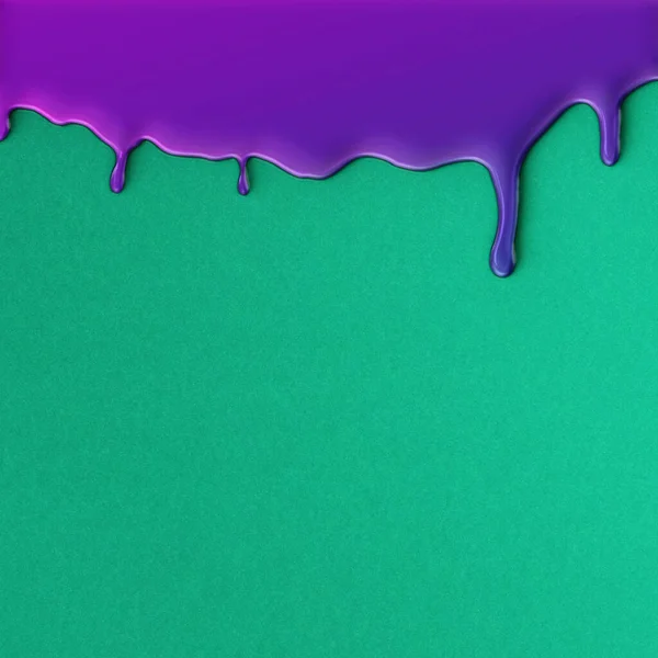 Two Colour Blank Background Purple Liquid Flowing Green Surface Template — Stock Photo, Image