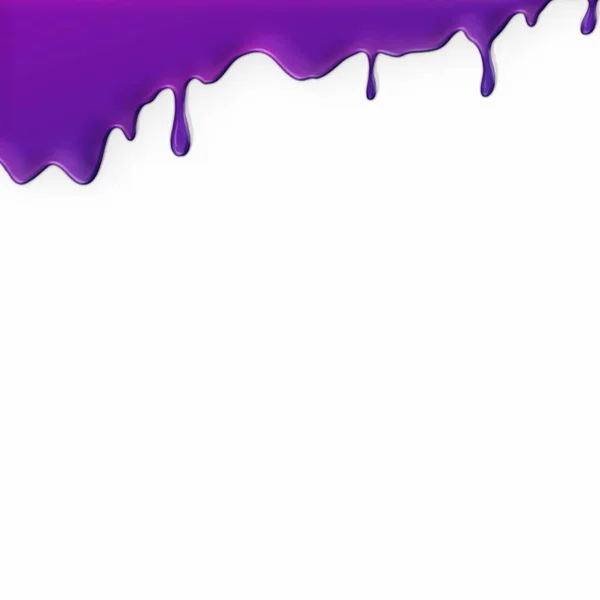 白の正方形の壁のコピースペースの背景テンプレートに紫のピンクのペイント液滴滴 — ストック写真