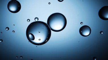 Soyut 3D kabarcık dokusu veya açık mavi arkaplan parçacıkları. Vektör soyut kopya yapıştırıcısı illüstrasyonu