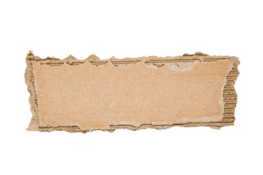 Düz beyaz zemin üzerinde desenli yüzeyi ve düzensiz tırtıklı kenarları olan bronz karton şerit. Materyal Gözyaşı ya da Hasar Görür.