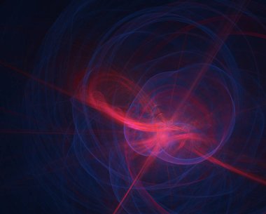 fraktal renkli soyut yuvarlak eğriler ve siyah arkaplan üzerindeki çizgiler