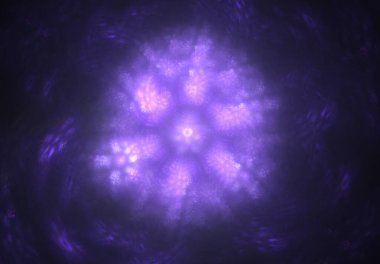 fraktal renkli soyut yuvarlak eğriler ve siyah arkaplan üzerindeki çizgiler