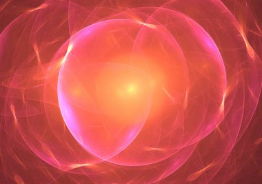 fraktal renkli soyut yuvarlak eğriler ve siyah arkaplan üzerindeki çizgiler