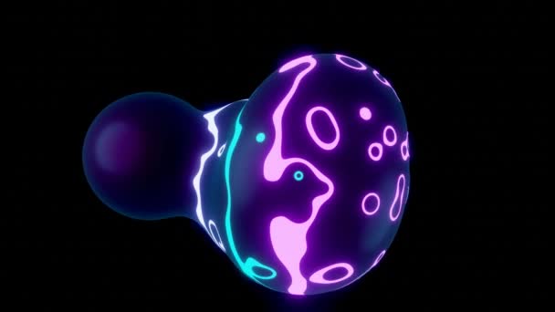 Amorfe Geanimeerde Blobs Looped Animatie Bewegende Abstracte Vloeibare Vormen Kleur — Stockvideo