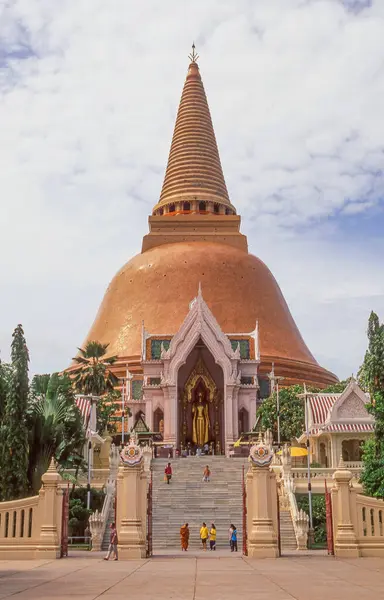 Nakhon Pathom Thailand Abril 2023 Phra Pathommachedi Phra Pathom Chedi — Fotografia de Stock