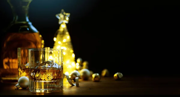 Weihnachten Und Neujahr Feiertage Party Hintergrund Wintersaison Frohes Neues Jahr — Stockfoto