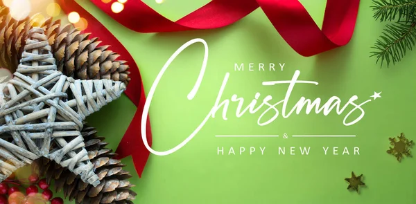 Weihnachts Und Umweltfreundliche Handgefertigte Geschenkdekorationen Eco Christmas Holiday Concept Eco — Stockfoto