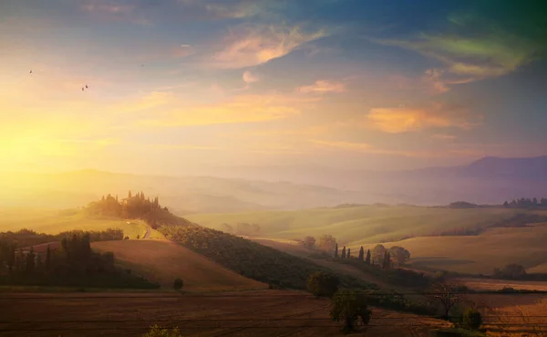 Krásná Scéna Italské Krajiny Itálie Toskánsko Zobrazení — Stock fotografie