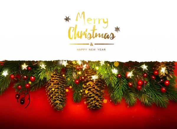Vánoční Banner Nebo Pozdrav Karty Design Pozadí Vánoce Šumivých Světel — Stock fotografie