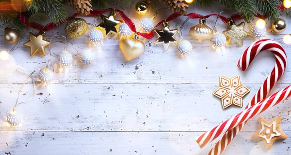 Ahşap Arka Plan Üzerinde Noel Tatil Kompozisyon Metniniz Için Noel Stok Resim