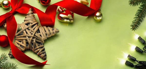 Christmas Eco Friendly Handmade Gift Decorations Eco Christmas Holiday Concept — Stock Photo, Image