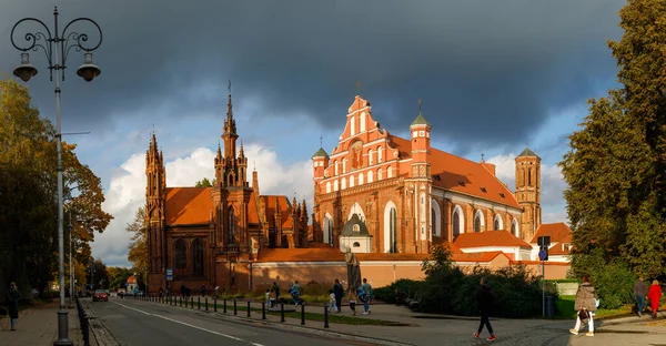 Vilnius Lituania Ottobre 2022 Chiesa Sant Anna Chiesa San Francesco — Foto Stock