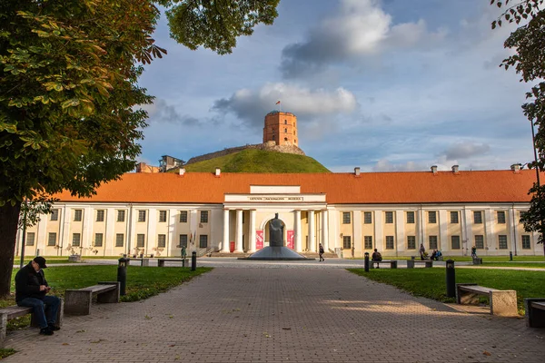 Вильнюс Литва Сентября 2022 Года Национальный Музей Литвы Памятником Королю — стоковое фото