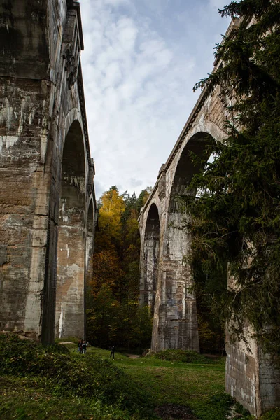 Stanczyki Kuzey Polonya Daki Eski Beton Demiryolu Köprüleri — Stok fotoğraf