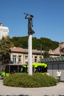 Kaunas, Litvanya - 12 Ağustos 2022: Heykeltıraş E. Daugulis, 1979).