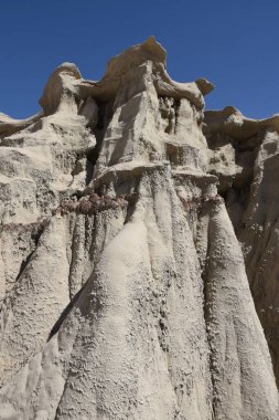 Engebeli Bisti vahşi doğası, taş çöl detayları.