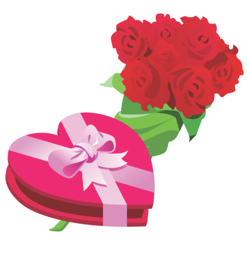 uzun SAP gül bir sürü şeker kutusu