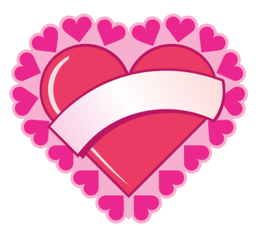 Kalpler Sevgililer kartı veya duyuru