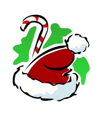  Noel Baba şapkası ve şeker kamışı