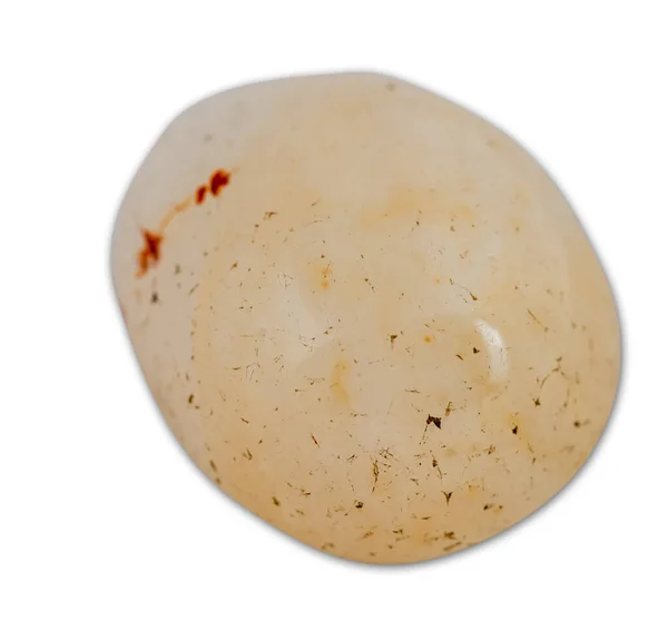 Beyaz Arkaplanda Izole Edilmiş Scolecite Mineral Örneği — Stok fotoğraf