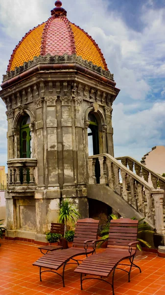 古巴哈瓦那 2017年4月7日 古巴哈瓦那拉克尔酒店的屋顶 酒店始建于1908年 是一家纺织品仓库 — 图库照片
