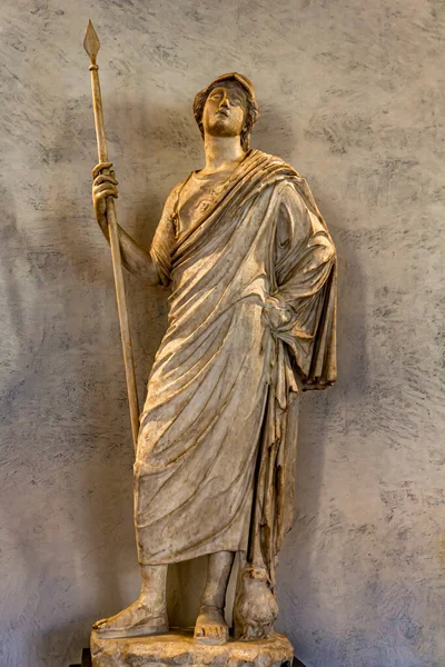 Florence Italië April 2018 Standbeeld Van Athena Uit Galleria Degli — Stockfoto