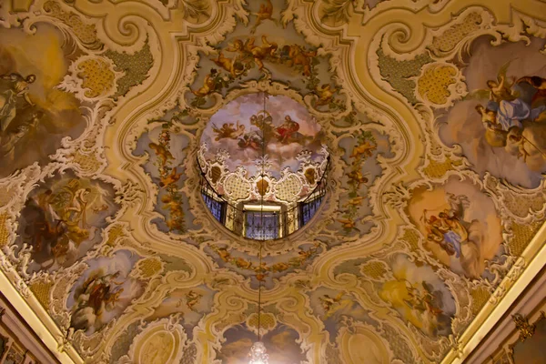 Catania Italia Agosto 2021 Decoración Interior Del Palazzo Biscari Palacio —  Fotos de Stock