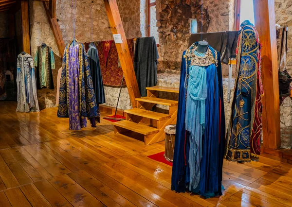 Golubac Servië September 2021 Traditionele Servische Middeleeuwse Kostuums Tentoonstelling Nemanjici — Stockfoto