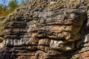 Doğu Sırbistan 'daki Boljetin nehir boğazındaki jeolojik oluşumlara bak