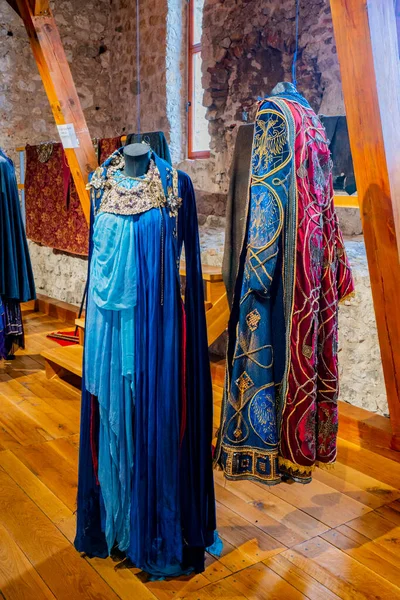 Голубац Сербия Сентября 2021 Года Традиционные Сербские Средневековые Костюмы Выставке — стоковое фото
