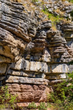 Doğu Sırbistan 'daki Boljetin nehir boğazındaki jeolojik oluşumlara bak