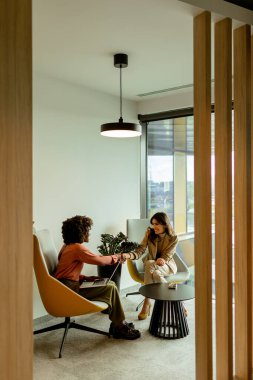 Sıcak, güneşli bir oturma odası, iki arkadaş için sahneyi hazırlar. Sessiz bir sohbetin tadını çıkarırlar, rahatlık ve arkadaşlık içinde.