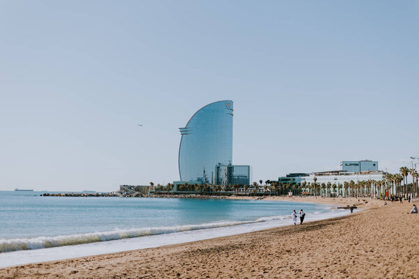 Barcelona Spain April 2024 View Barcelona Hotel Hotel Designed Designed Royalty Free Stock Images