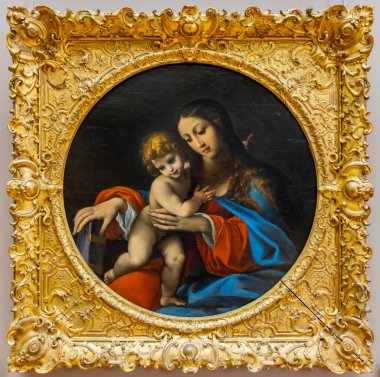 Fransa 'nın başkenti Paris' teki Louvre Müzesi 'nde Ludovico Carracci' den Madonna ve Child. 1793 yılında kurulan bir ulusal sanat müzesi..