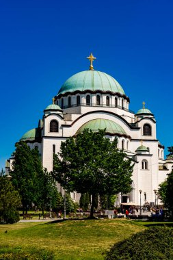 Sırbistan 'ın Belgrad kentindeki Saint Sava Kilisesi. Dünyanın en büyük ikinci Ortodoks kilisesi..