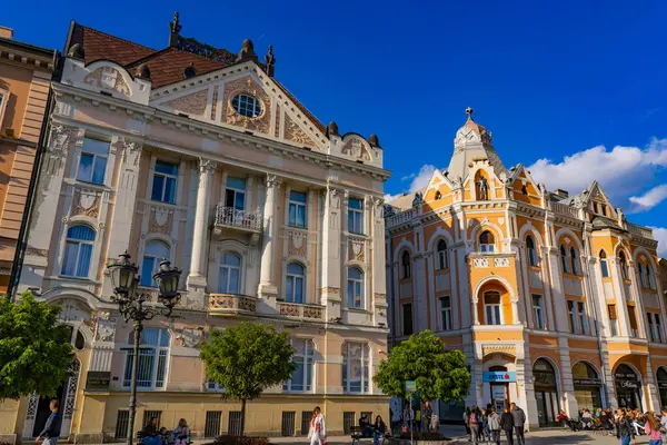 stock image Traditional building in Art Nouveau style known as The Finances Palace in Novi Sad, Serbia. It is made in 1904 by Hungarian architect Lipot Baumhorn.