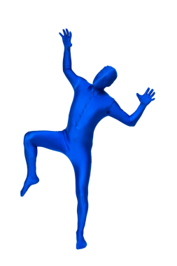 Gizemli mavi adam kostüm