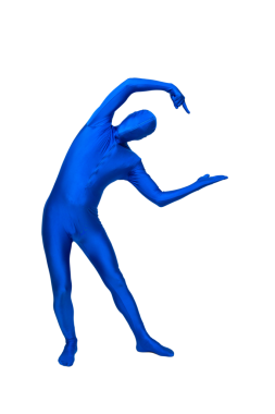 Morphsuit gizemli mavi adam