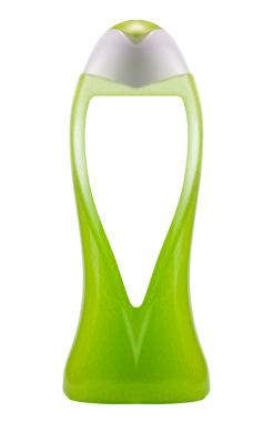 Şeffaf arkaplanda duş jeli