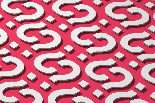 Rendering Pattern Question Marks Magenta Background — Stock Photo, Image