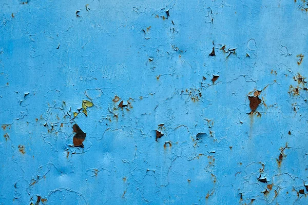 Blue Painted Metal Surface Rust Showing Surface Texture — Stock Photo, Image