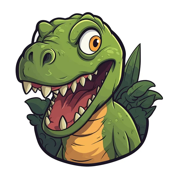 Ilustração Tyrannosaurus Rex Rugindo Design Shirt Vetor Estilo Desenho Animado —  Vetores de Stock