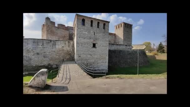 Benteng Baba Vida Vidin Bulgaria Tepi Sungai Donau Monumen Budaya — Stok Video