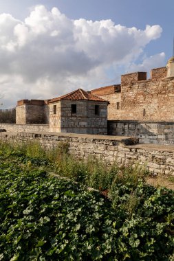 Bulgaristan 'ın Vidin kentindeki Baba Vida kalesi Tuna Nehri kıyısında - etkileyici ve iyi korunmuş bir kültür abidesi 