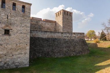 Bulgaristan 'ın Vidin kentindeki Baba Vida kalesi Tuna Nehri kıyısında - etkileyici ve iyi korunmuş bir kültür abidesi 