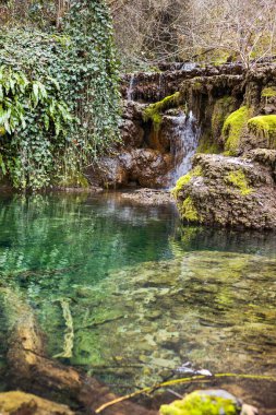 Beautiful Krushuna waterfalls, Bulgaria. Travel to Bulgaria concept.