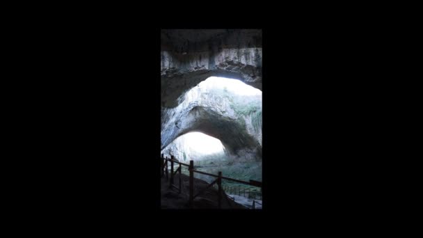 Devetashka Cave Lovech Bulgaria Cave Have Been Made Some Scenes — Stockvideo