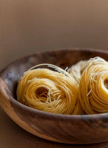 Classical Dry Italian Pasta Noodles Close — Stock Photo, Image